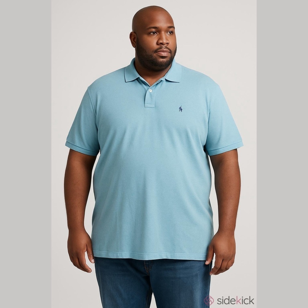 Polo Ralph Lauren Custom Slim Fit Jacquard Polo Shirt Blue Heather Sz3XLT NWT